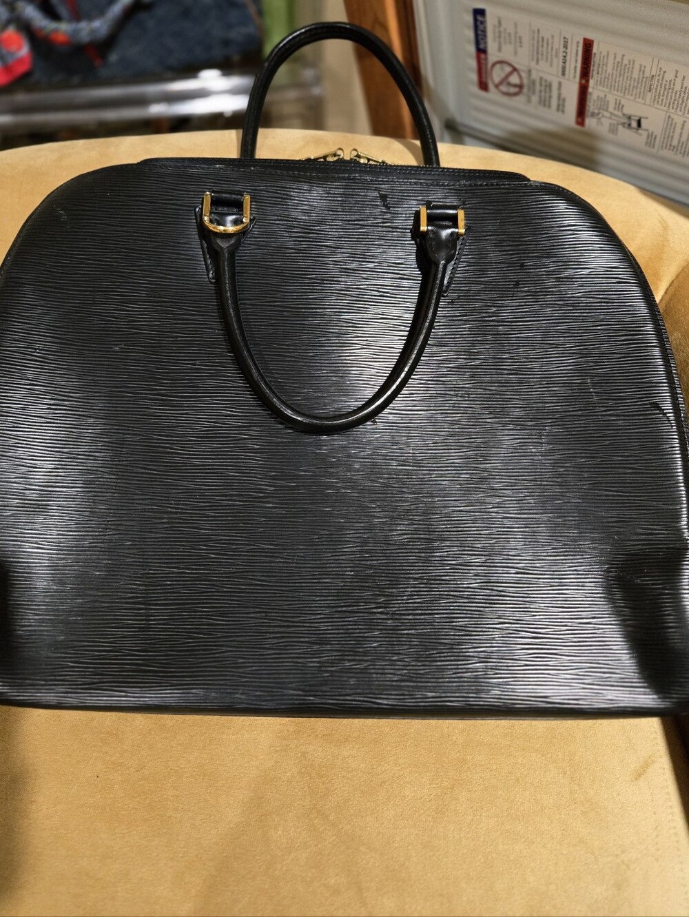 Louis Vuitton Epi Leather Sorbonne Briefcase / Handbag – Black Noir